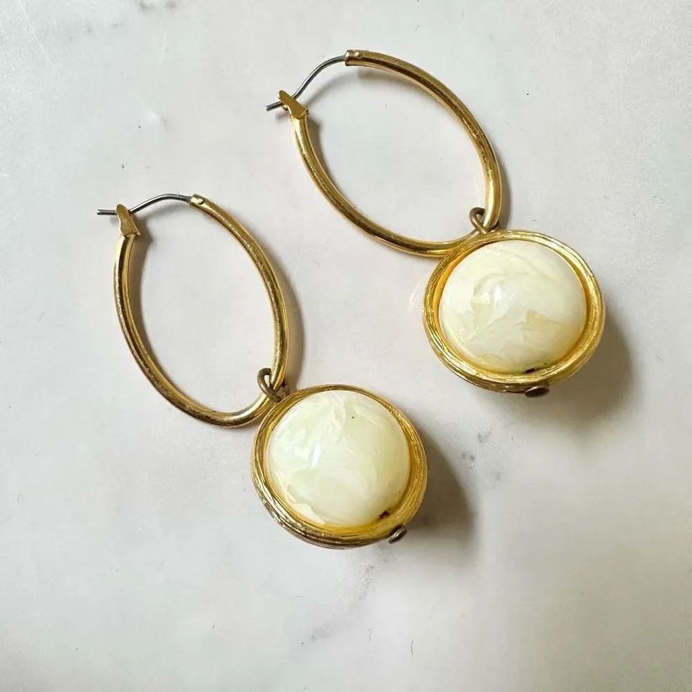 Liz Claiborne hoop drop earrings